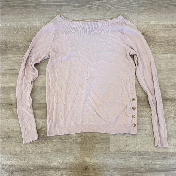 Ann Taylor Sweaters - Ann Taylor Light Pink Sweater with Button Detail